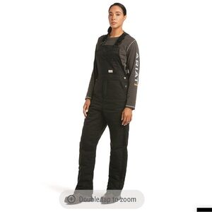 Ariat Rebar Duracanvas stretch insulated bib women’s overalls black